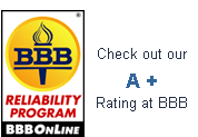 Check out our A + Rating at BBB
